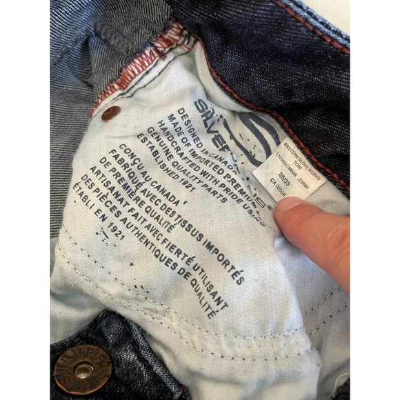 Silver Women's Dark Wash Toni Light Distressed Boot Cut Jeans - 28x33 - Picture 11 of 13